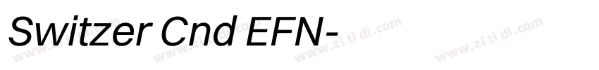 Switzer Cnd EFN字体转换